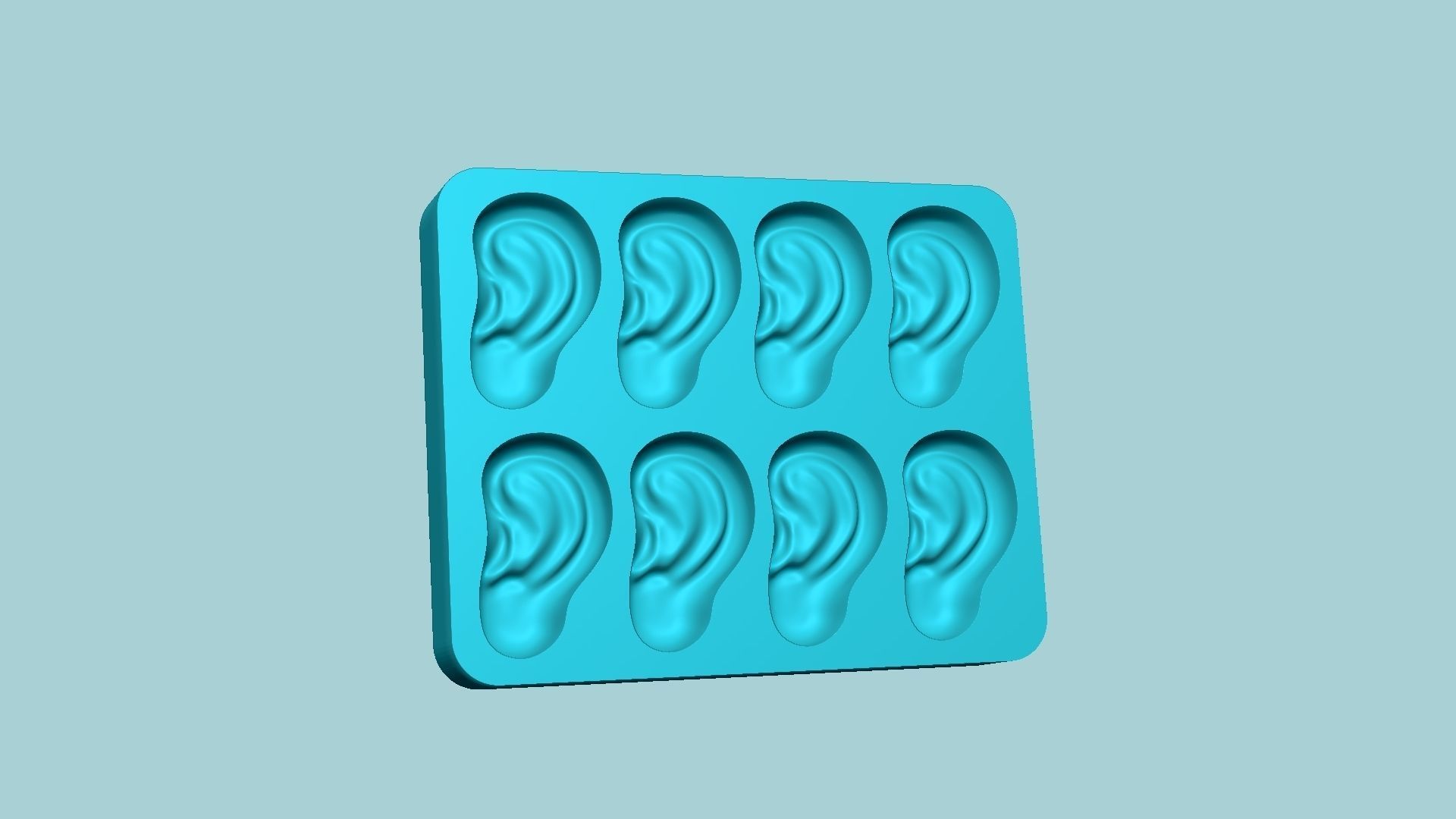 Jelly Candy Molding Ear - Gummy Mould 3D print model_6