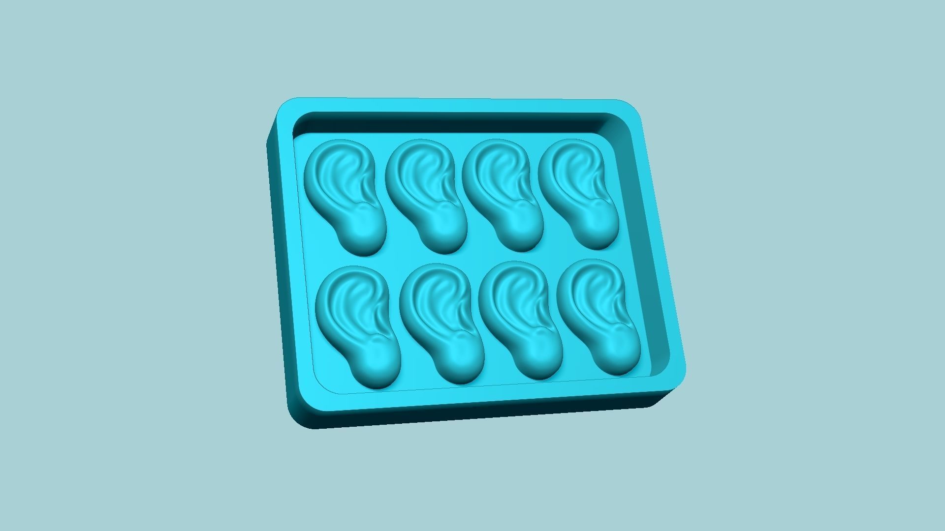 Jelly Candy Molding Ear - Gummy Mould 3D print model_7