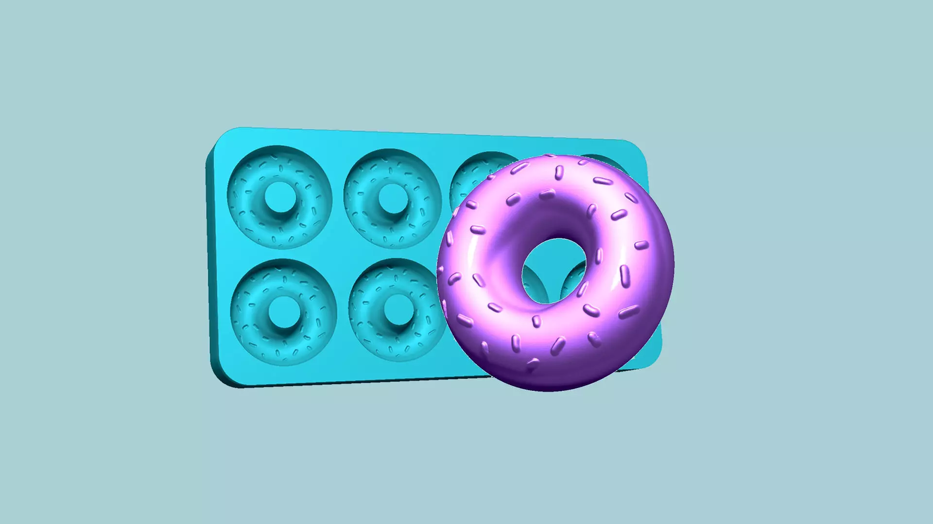 Jelly Candy Molding Donuts - Gummy Mould 3D print model