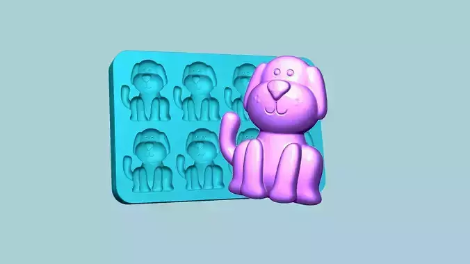 Jelly Candy Molding Dog - Gummy Mould 3D print model