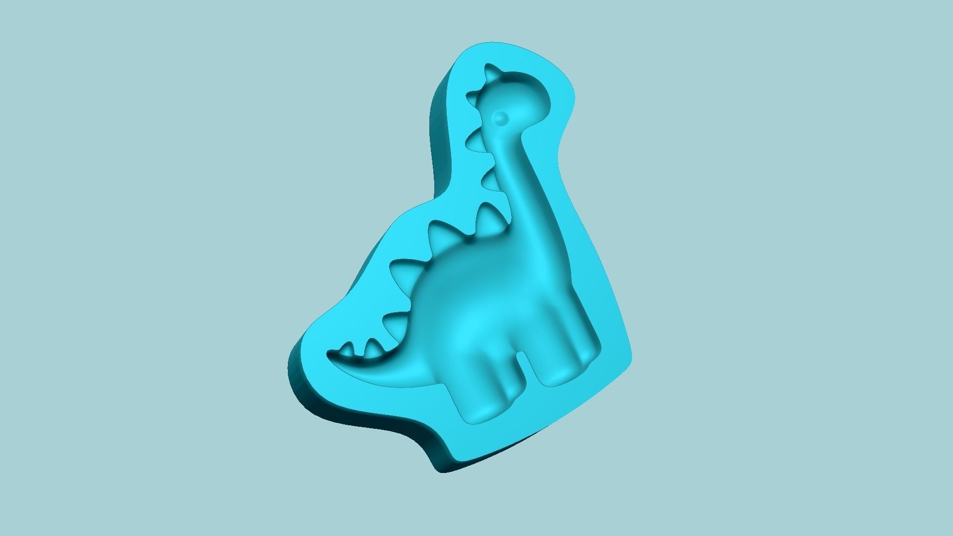 Jelly Candy Molding Dinosaur - Gummy Mould 3D print model_4