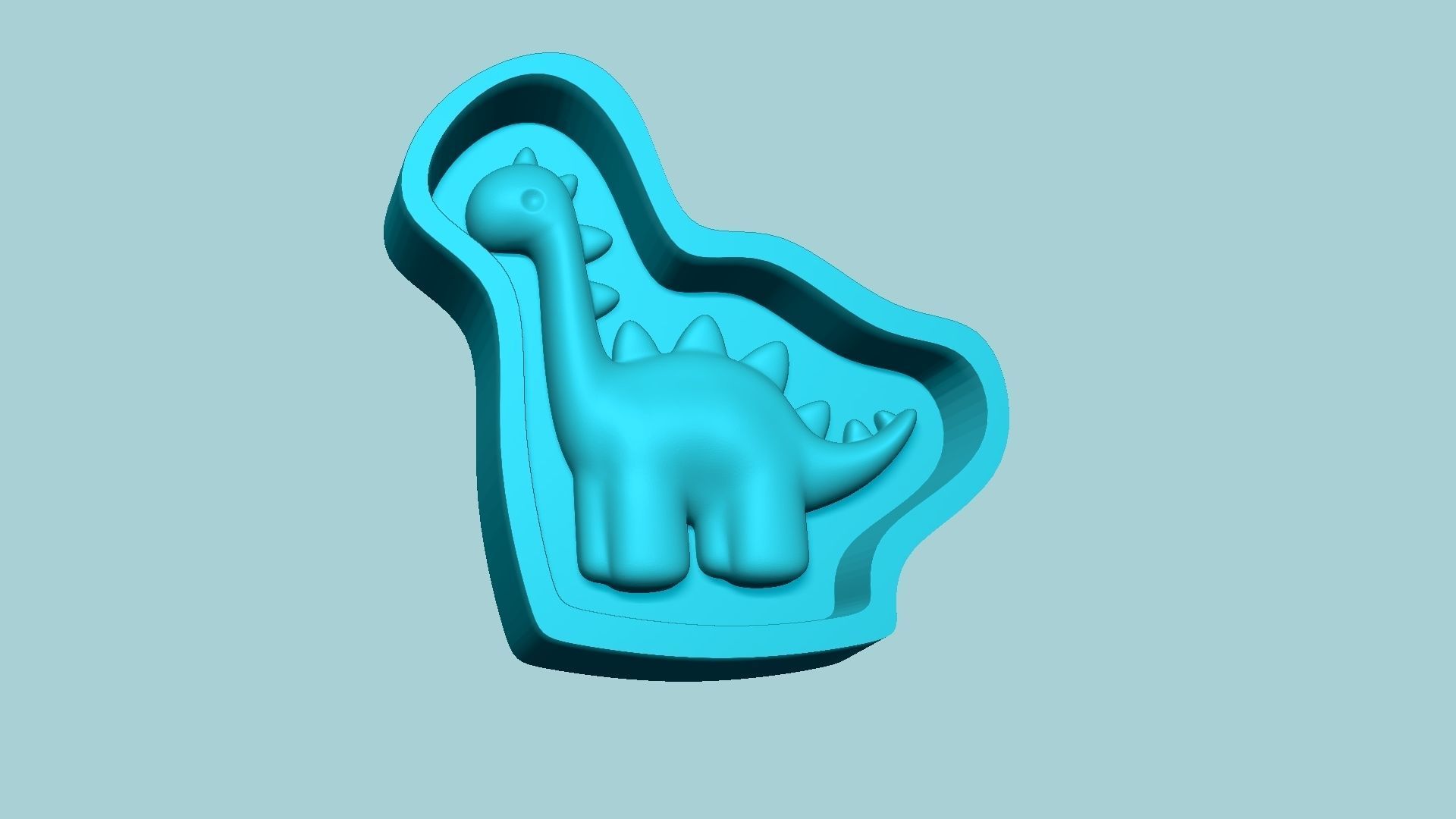 Jelly Candy Molding Dinosaur - Gummy Mould 3D print model_5