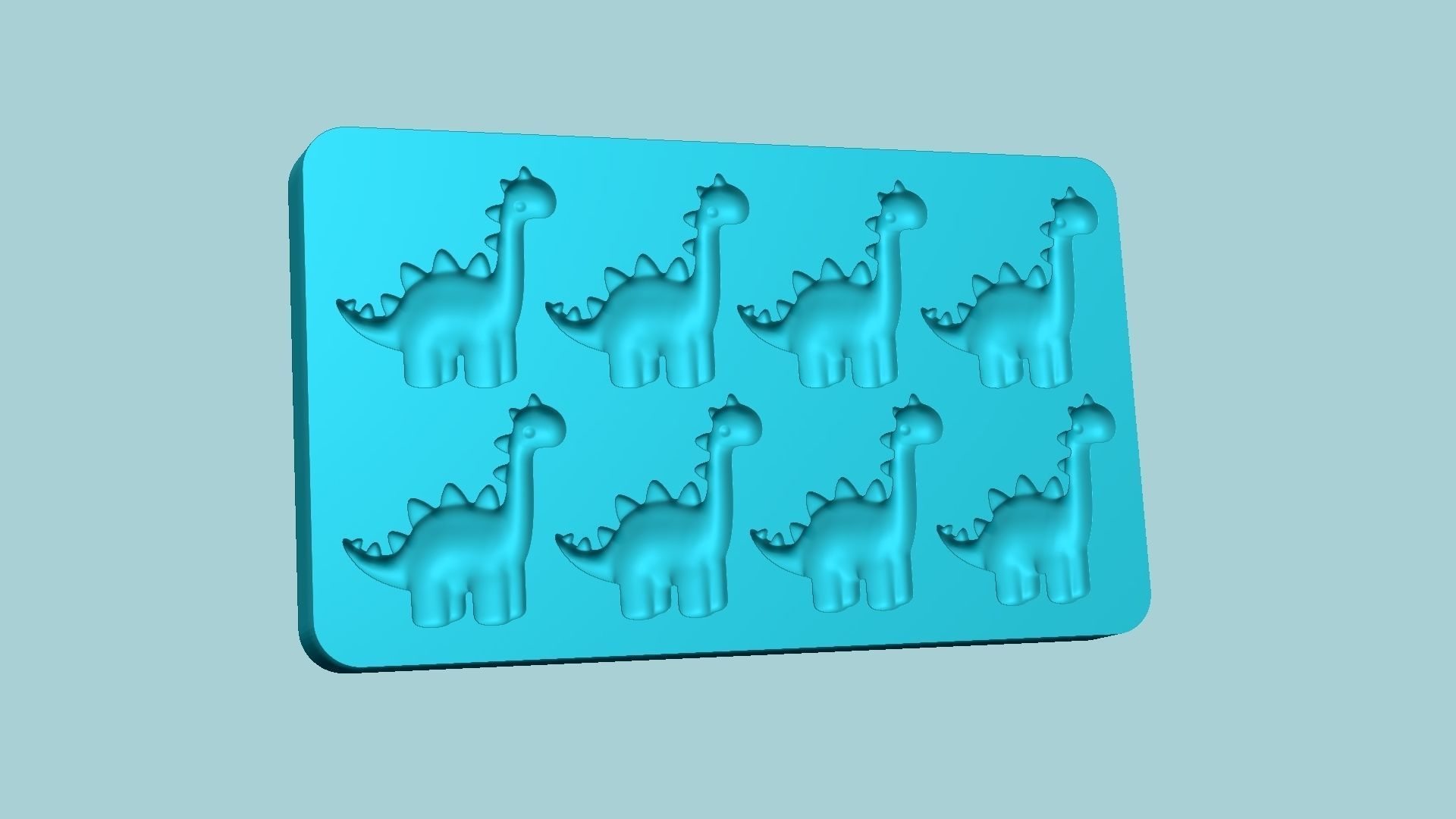 Jelly Candy Molding Dinosaur - Gummy Mould 3D print model_6