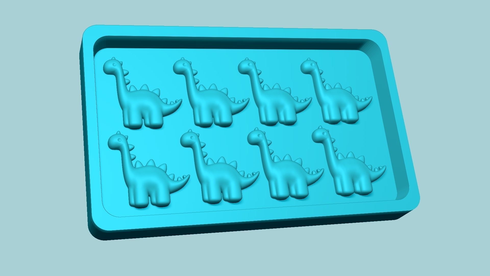 Jelly Candy Molding Dinosaur - Gummy Mould 3D print model_7