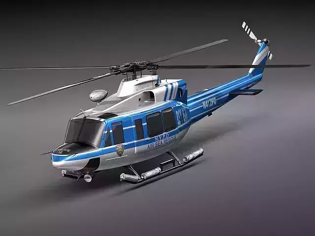 Bell 412 Police Copter 3D model