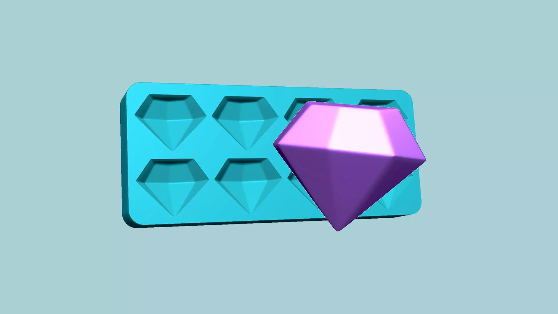 Jelly Candy Molding Diamond - Gummy Mould 3D print model