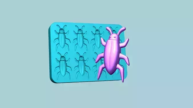 Jelly Candy Molding Cockroach - Gummy Mould 3D print model