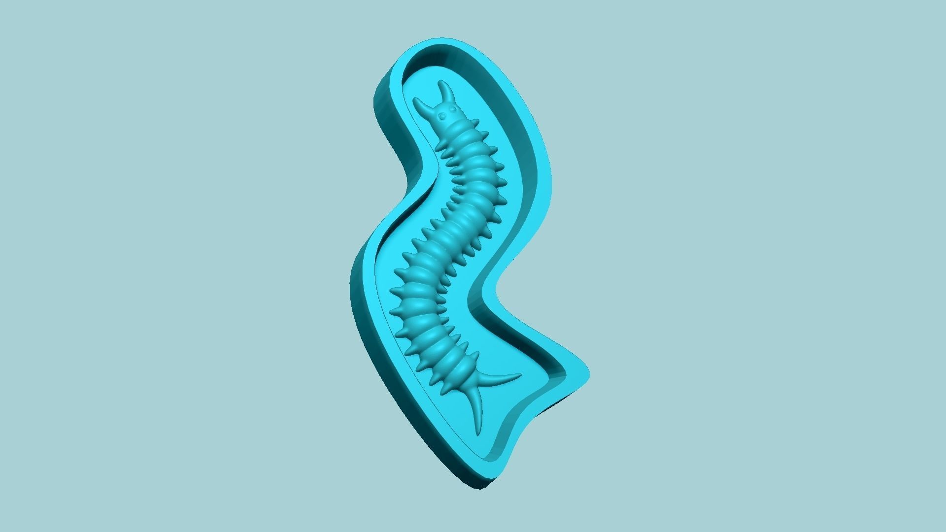 Jelly Candy Molding Centipede - Gummy Mould 3D print model_5