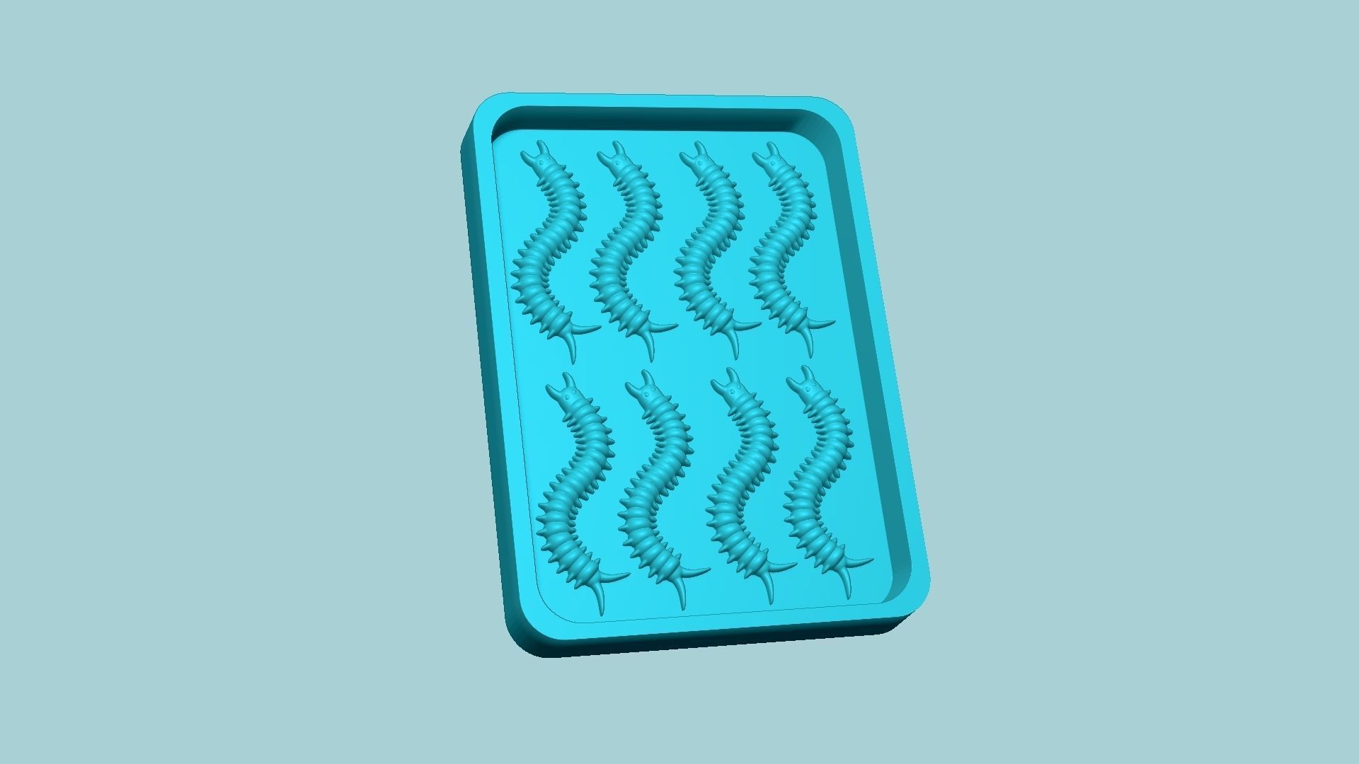 Jelly Candy Molding Centipede - Gummy Mould 3D print model_7
