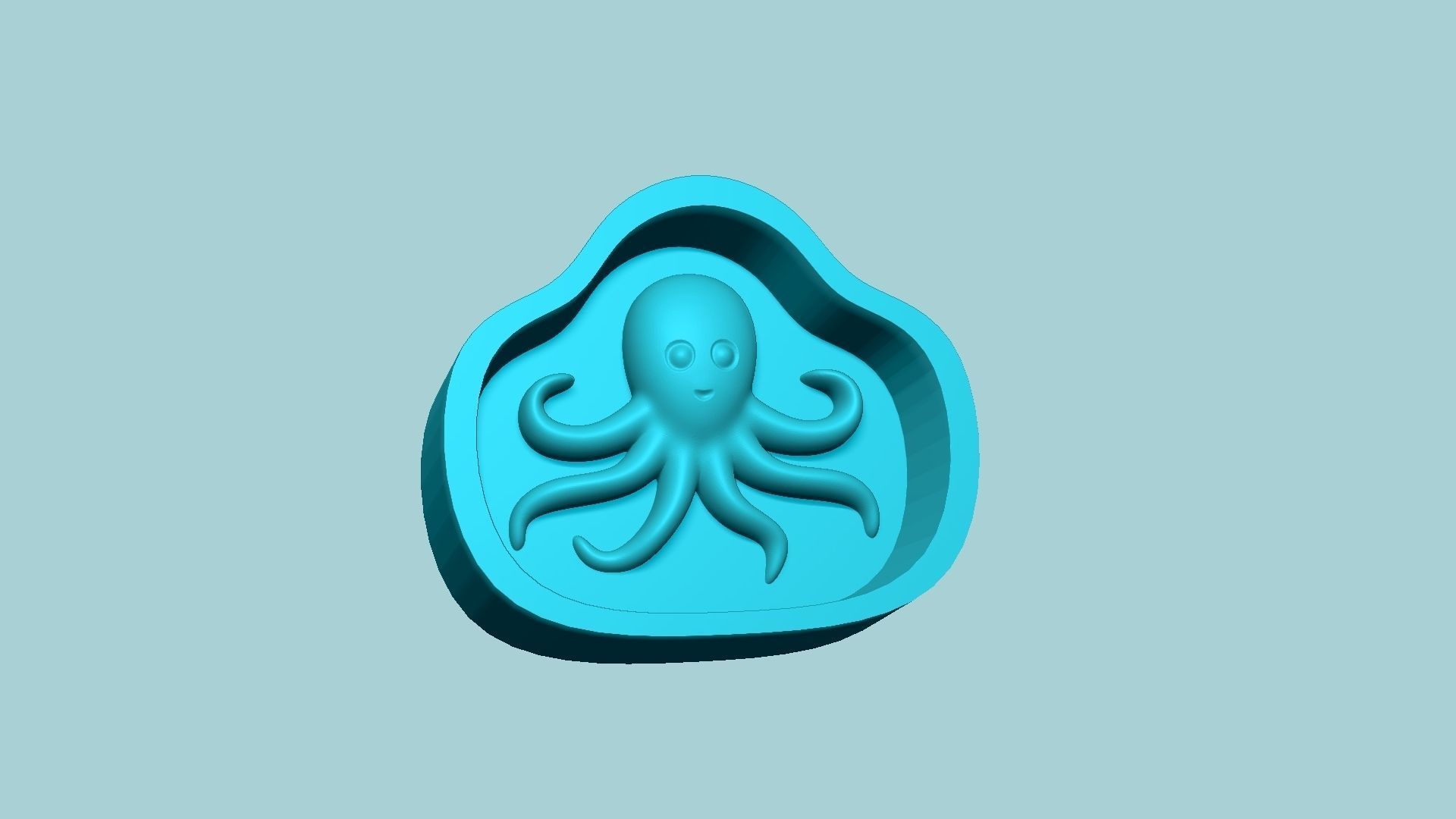 Jelly Candy Molding Octopus - Gummy Mould 3D print model_5