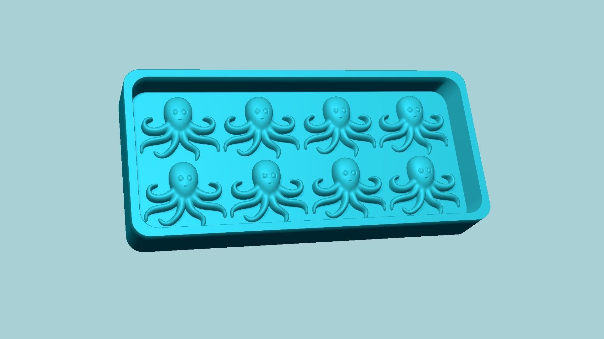 Jelly Candy Molding Octopus - Gummy Mould 3D print model_7