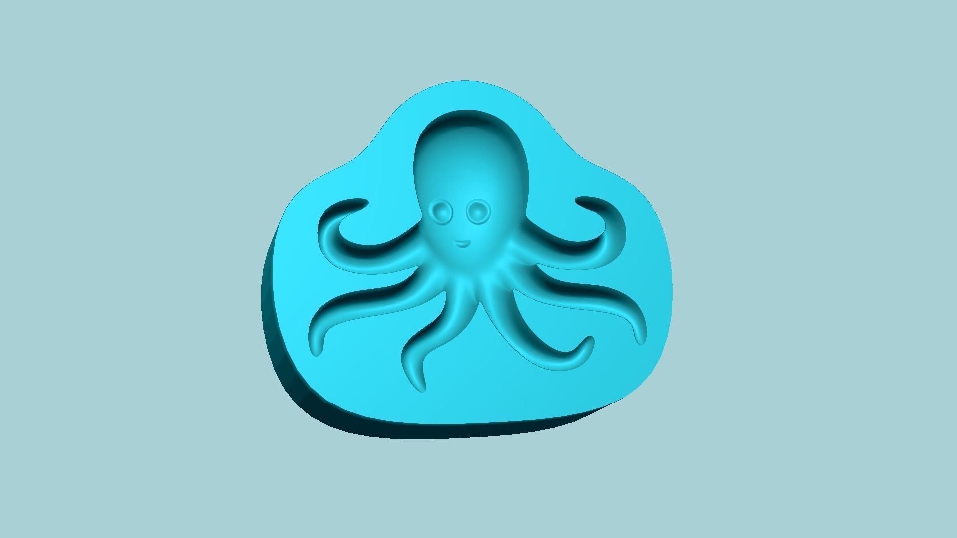 Jelly Candy Molding Octopus - Gummy Mould 3D print model_4