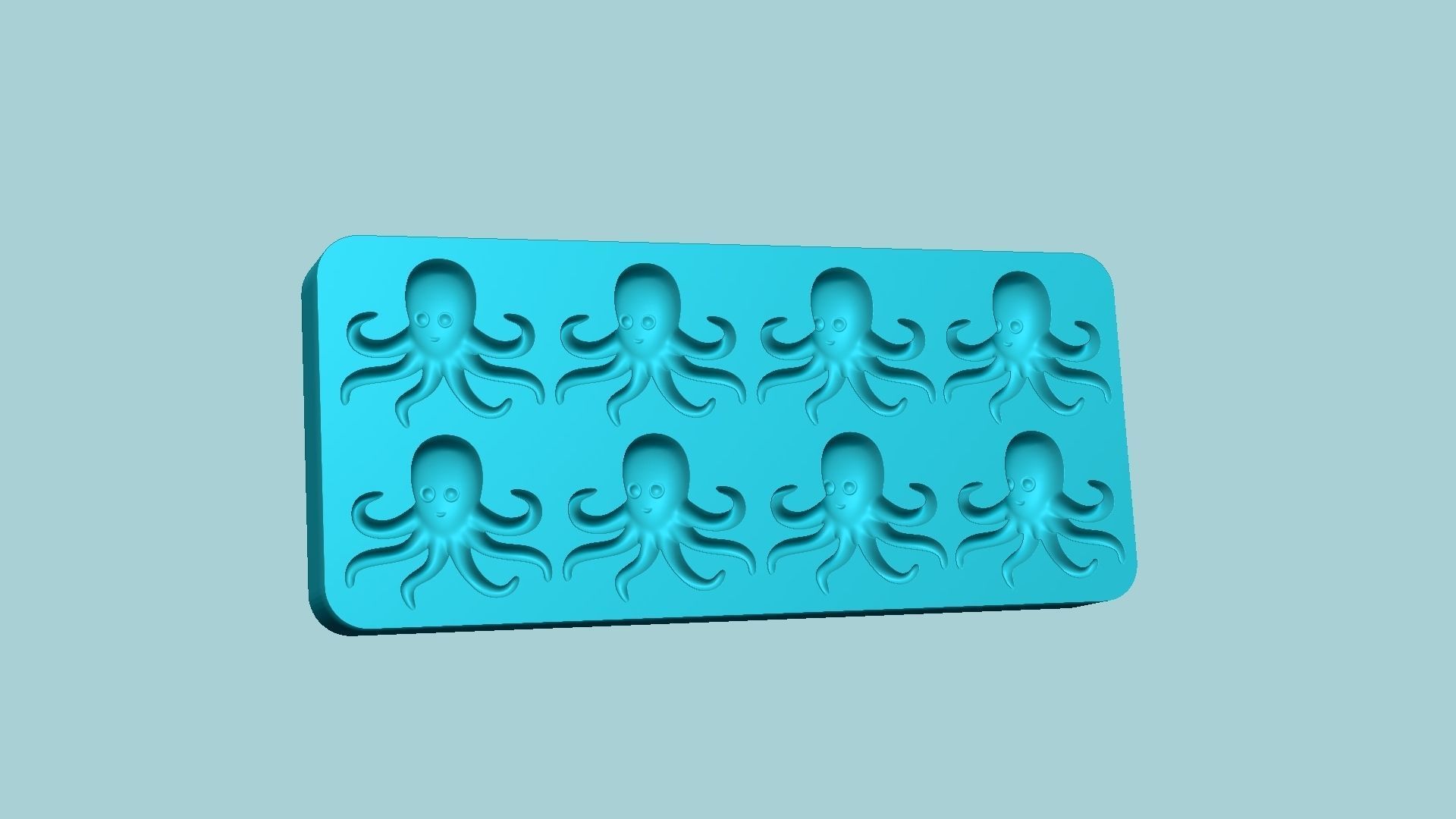 Jelly Candy Molding Octopus - Gummy Mould 3D print model_6
