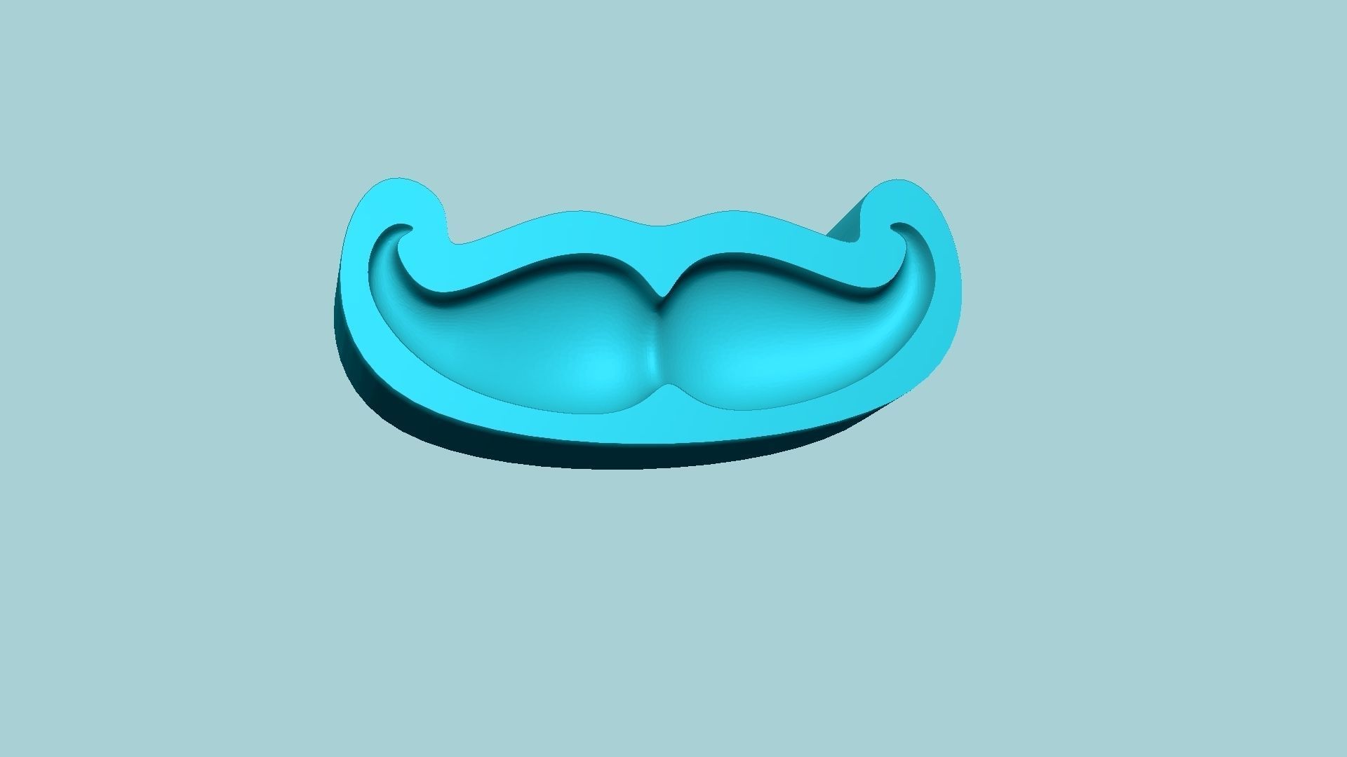 Jelly Candy Molding Mustache - Gummy Mould 3D print model_4
