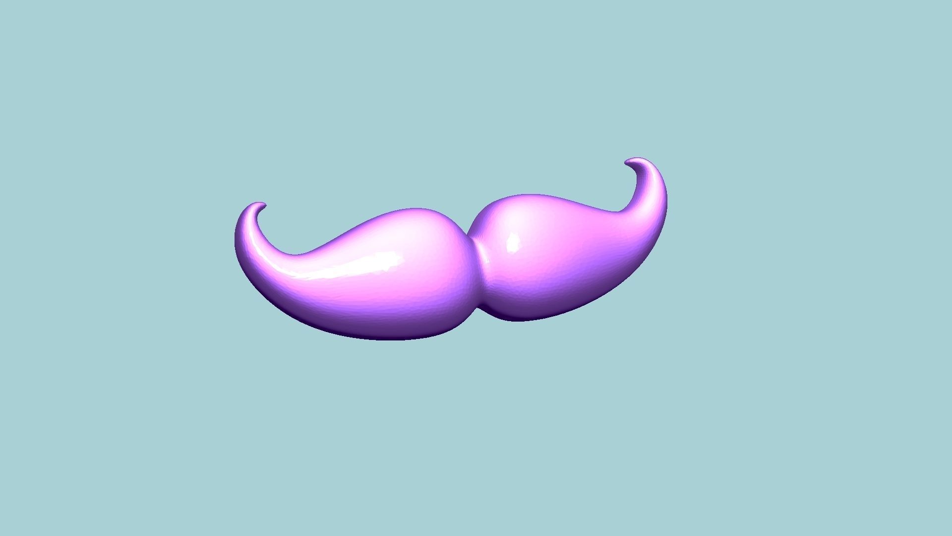 Jelly Candy Molding Mustache - Gummy Mould 3D print model_8