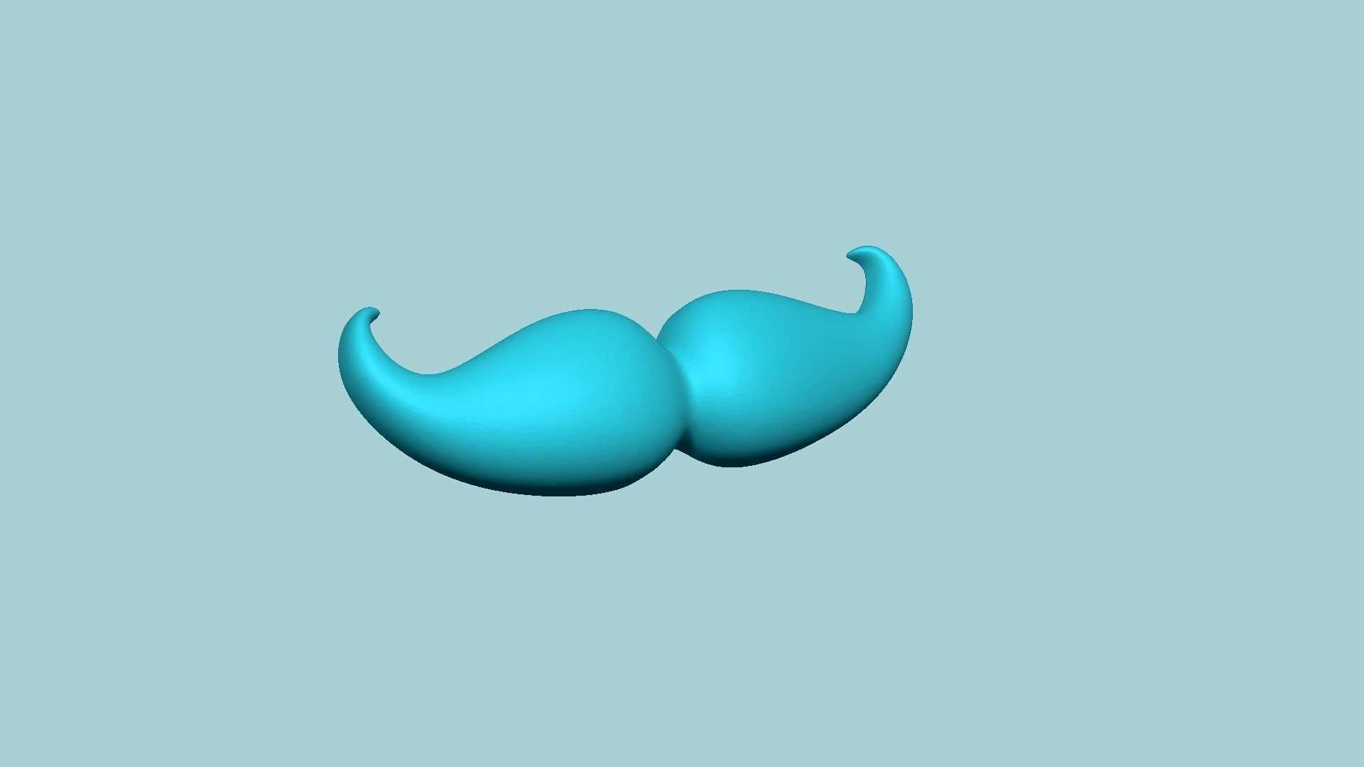 Jelly Candy Molding Mustache - Gummy Mould 3D print model_3
