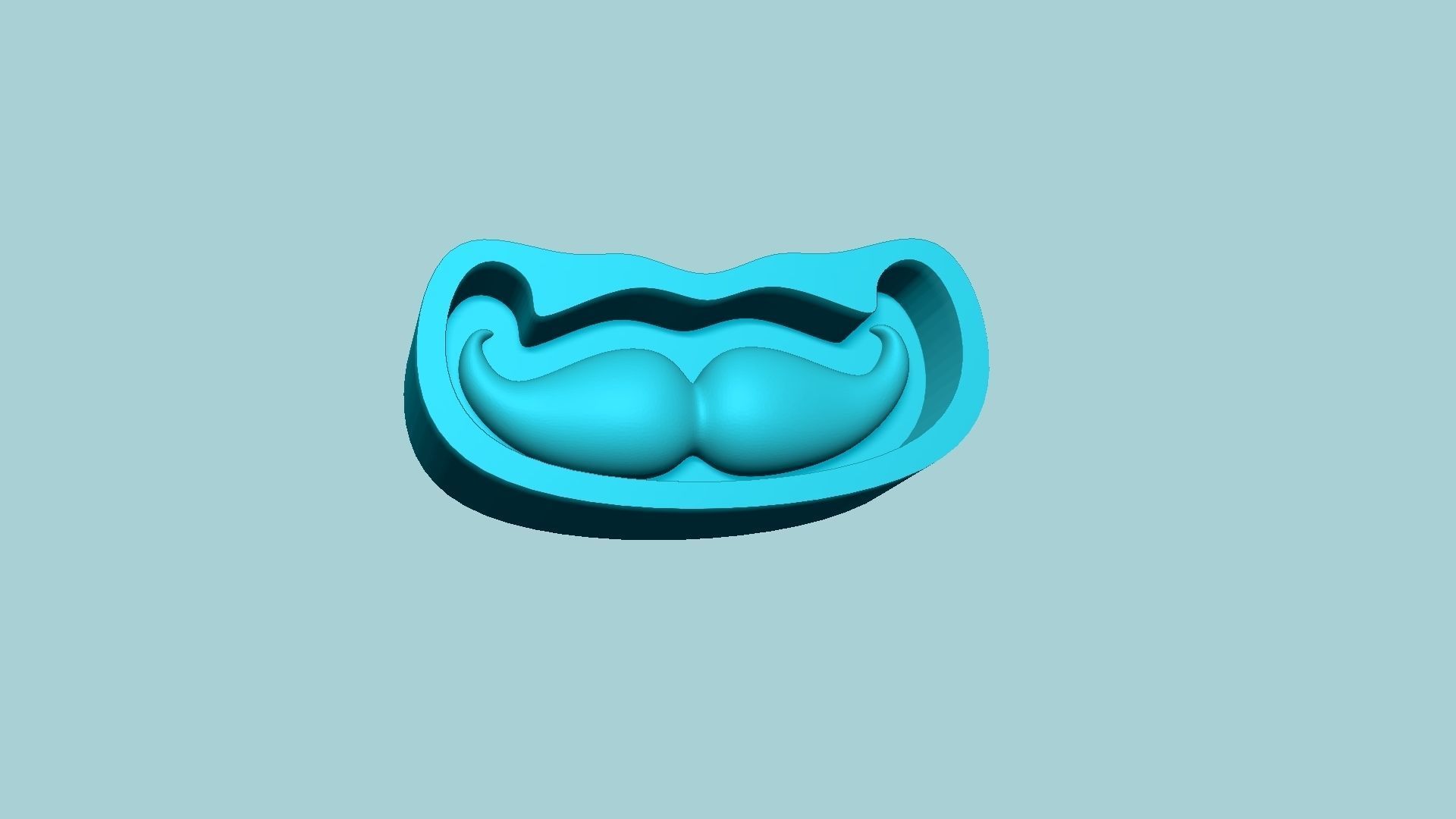 Jelly Candy Molding Mustache - Gummy Mould 3D print model_5