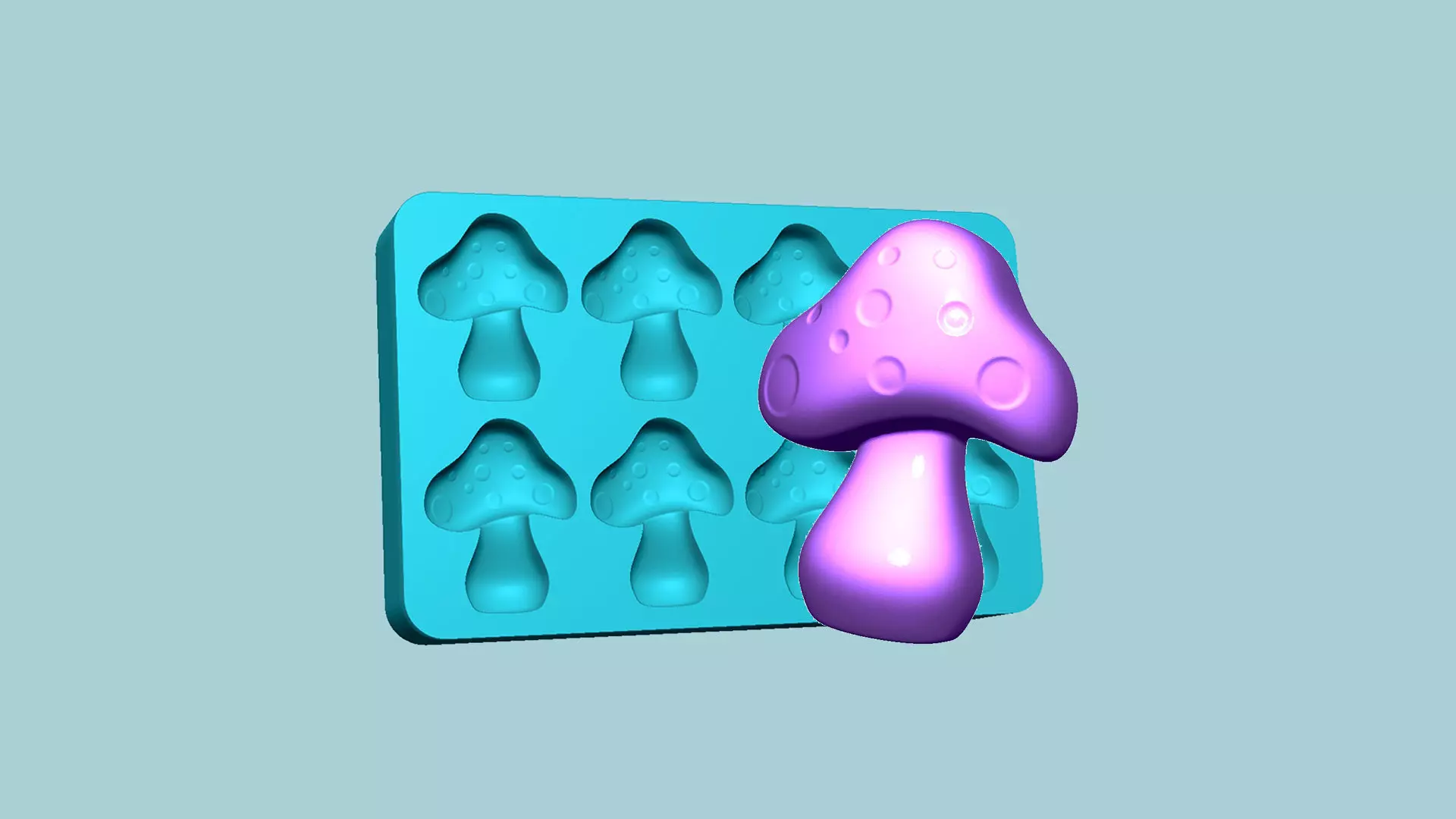 Jelly Candy Molding Mushroom - Gummy Mould 3D print model