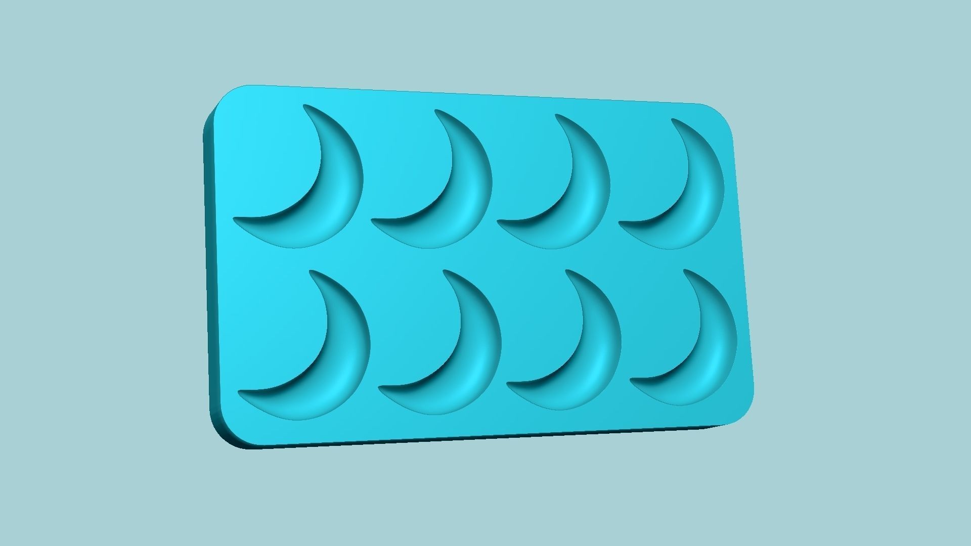 Jelly Candy Molding Moon - Gummy Mould 3D print model_6