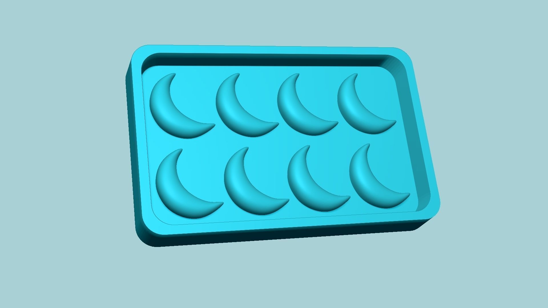 Jelly Candy Molding Moon - Gummy Mould 3D print model_7