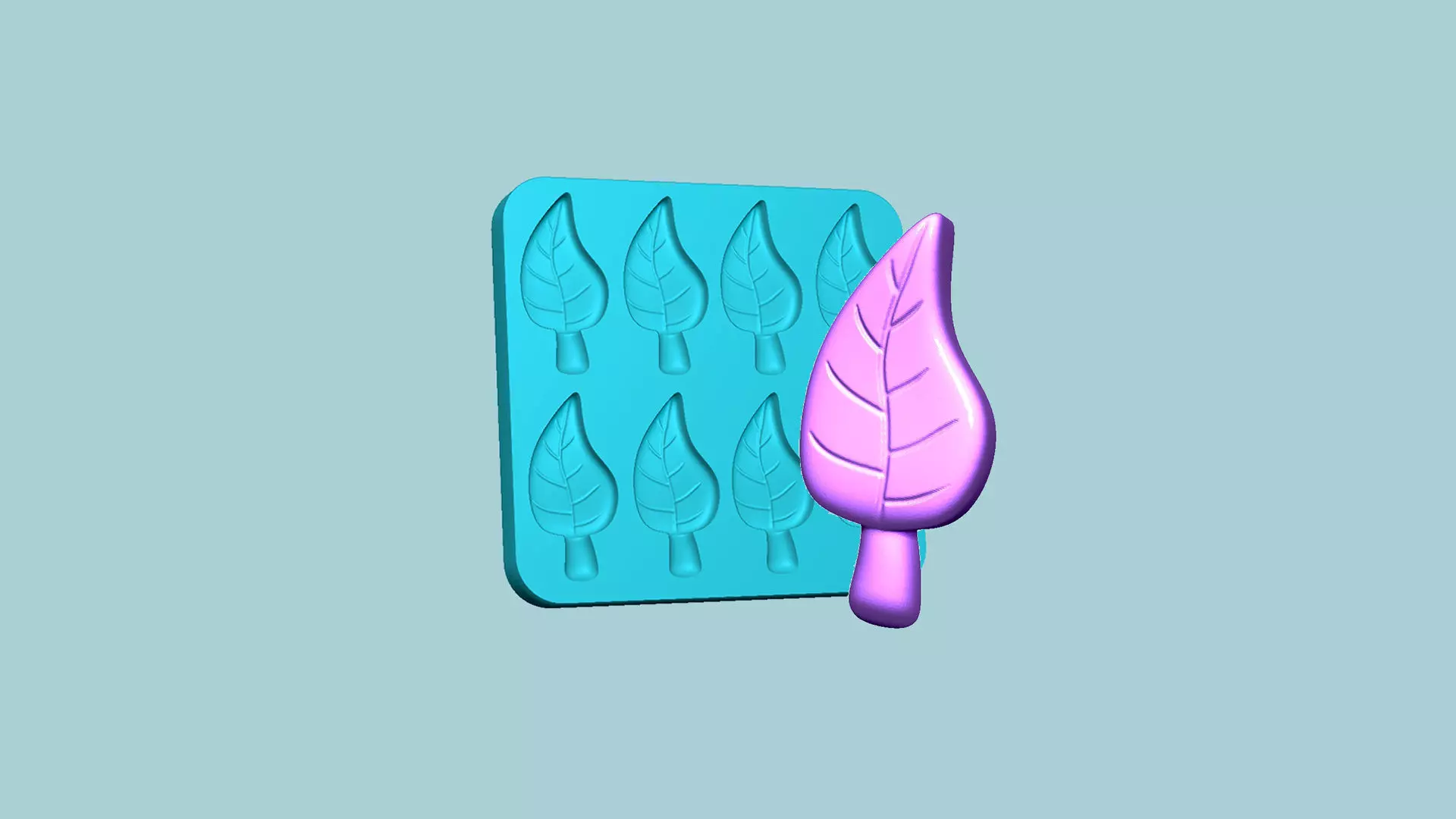 Jelly Candy Molding Leaf - Gummy Mould 3D print model