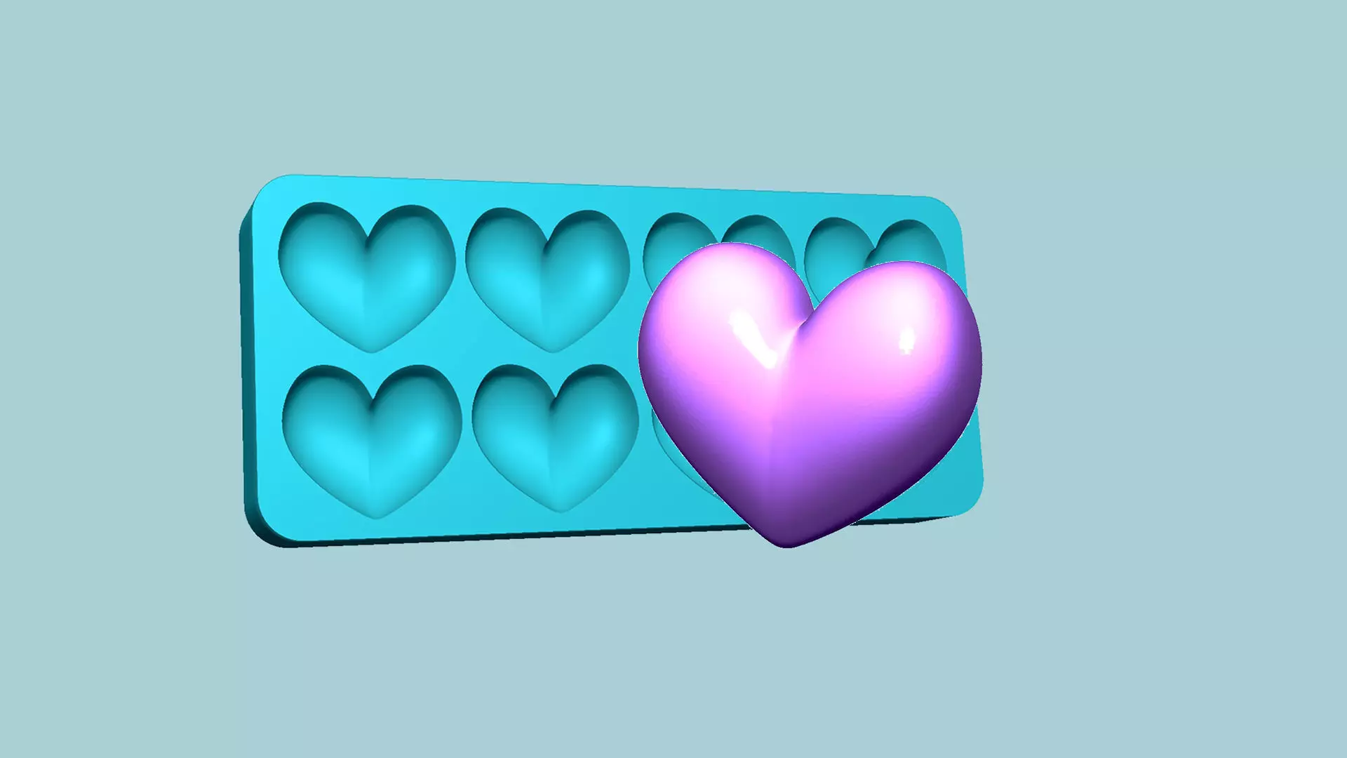 Jelly Candy Molding Heart - Gummy Mould 3D print model