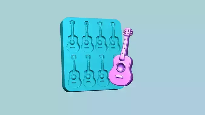 Jelly Candy Molding Guitar - Gummy Mould