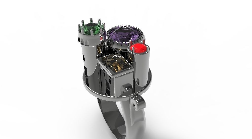 ring fortress 3D print model_7