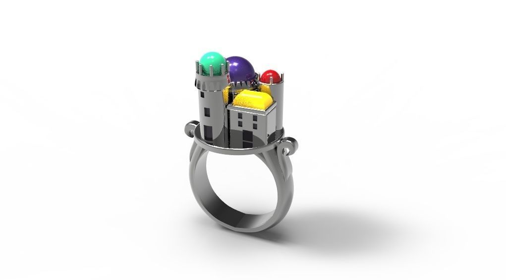 ring fortress 3D print model_3