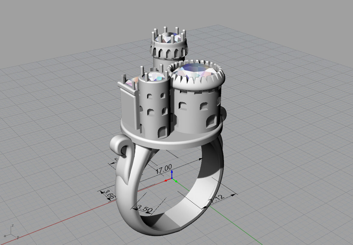 ring fortress 3D print model_11