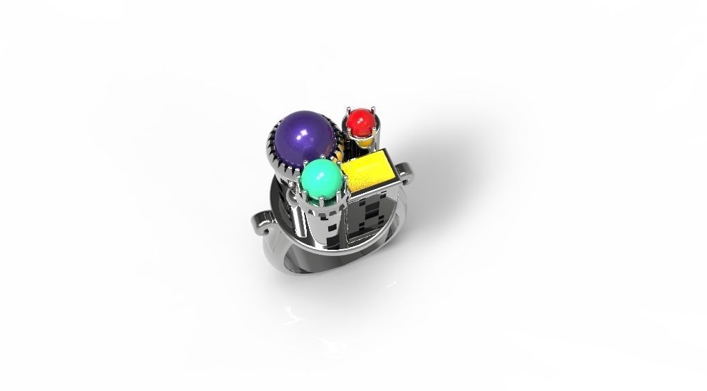 ring fortress 3D print model_2