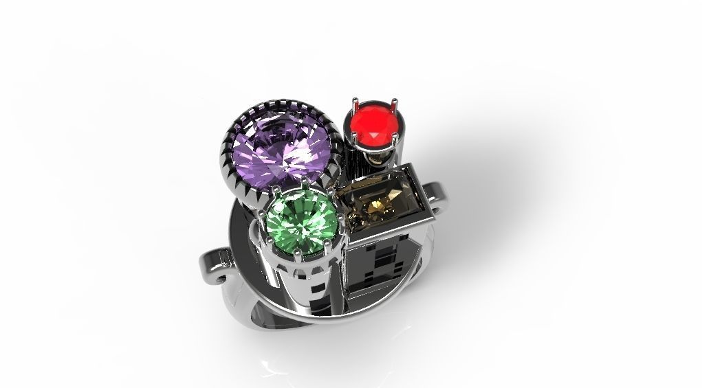 ring fortress 3D print model_6