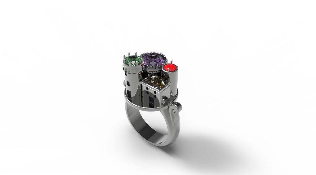 ring fortress 3D print model_9