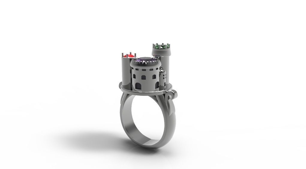 ring fortress 3D print model_8