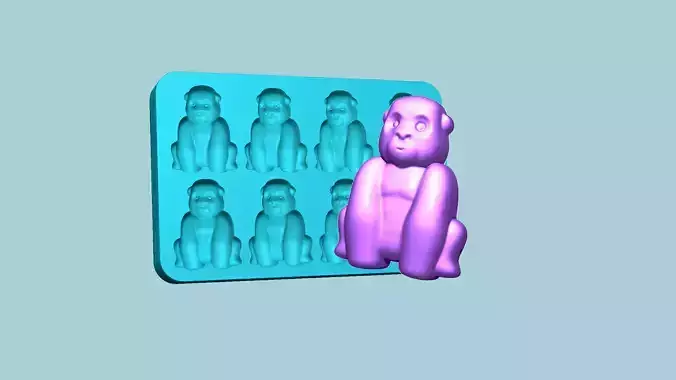Jelly Candy Molding Gorilla - Gummy Mould