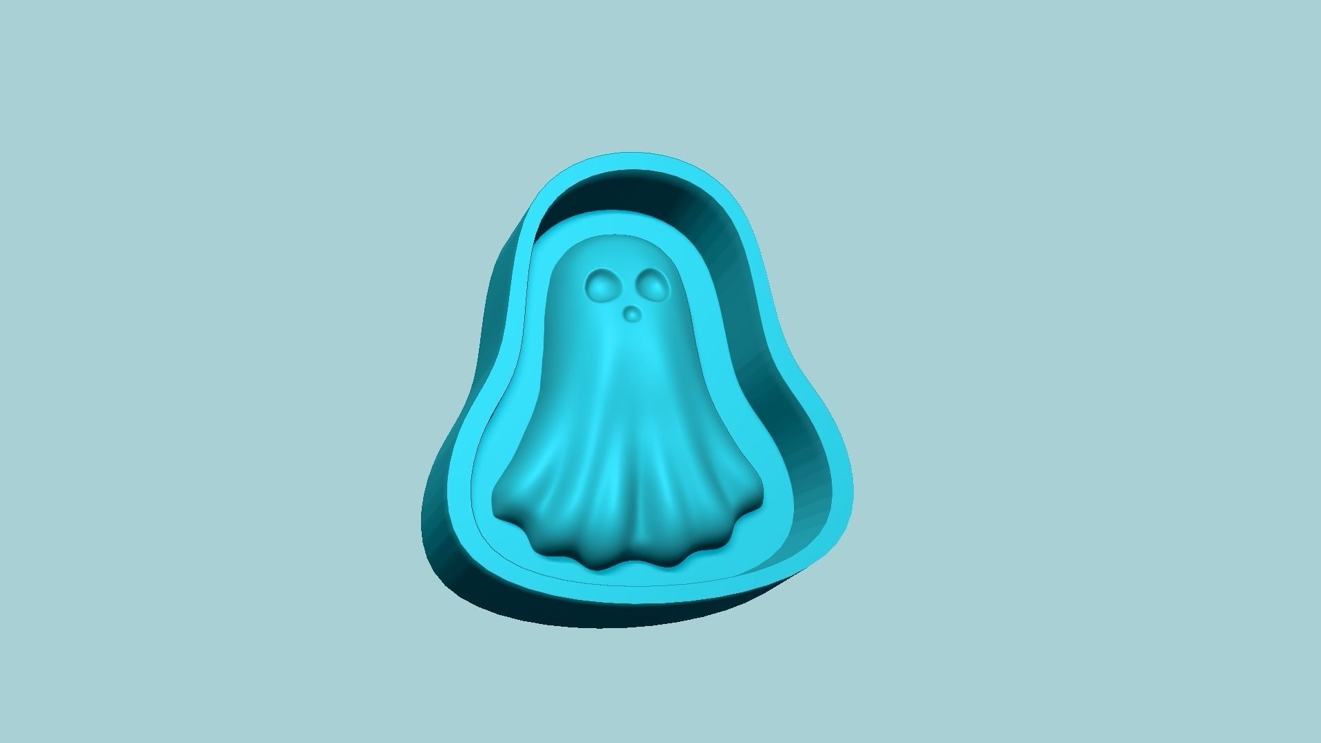Jelly Candy Molding Ghost - Gummy Mould 3D print model_5