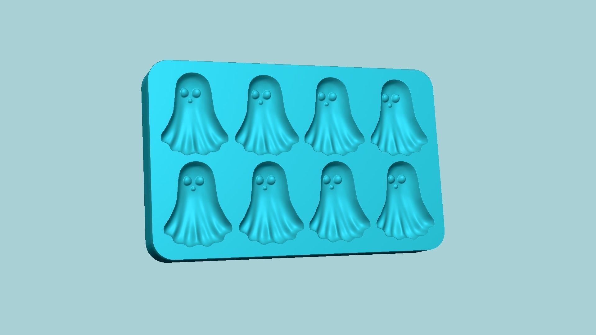 Jelly Candy Molding Ghost - Gummy Mould 3D print model_6