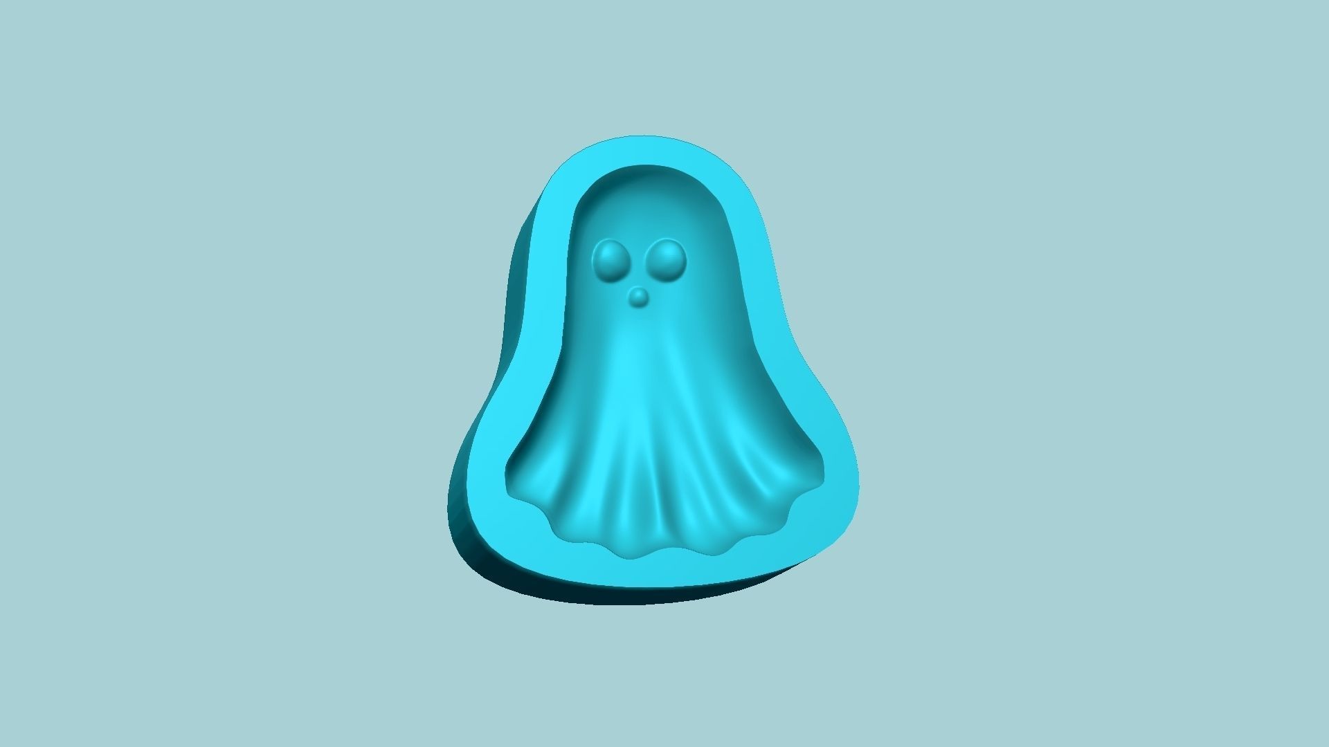 Jelly Candy Molding Ghost - Gummy Mould 3D print model_4