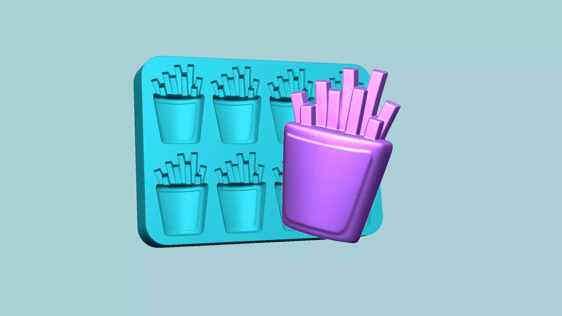 Jelly Candy Molding French Fries - Gummy Mould 3D print model