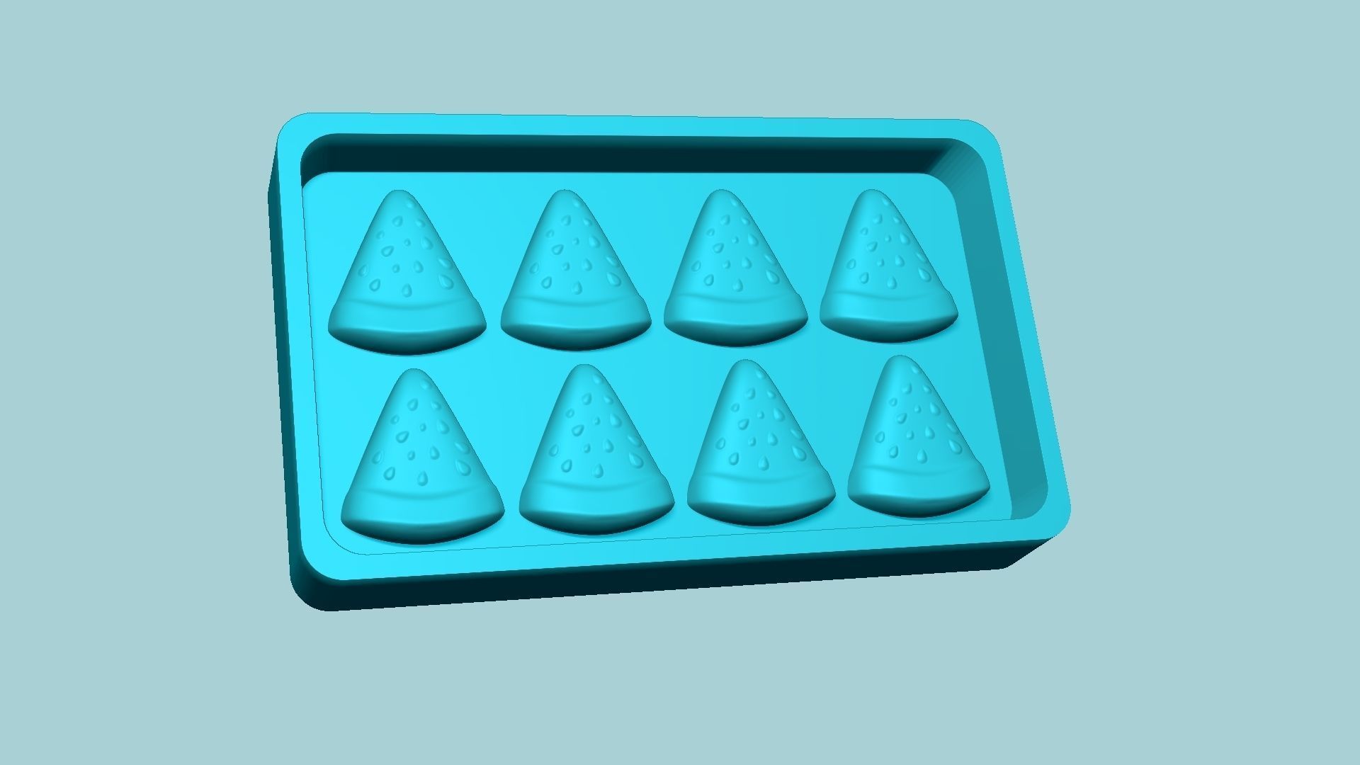 Jelly Candy Molding Watermelon - Gummy Mould 3D print model_7