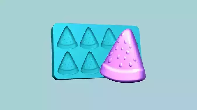 Jelly Candy Molding Watermelon - Gummy Mould 3D print model