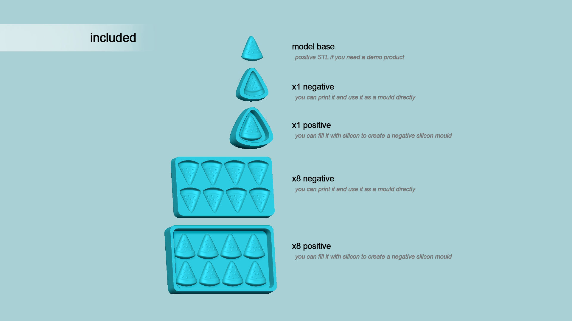 Jelly Candy Molding Watermelon - Gummy Mould 3D print model_1