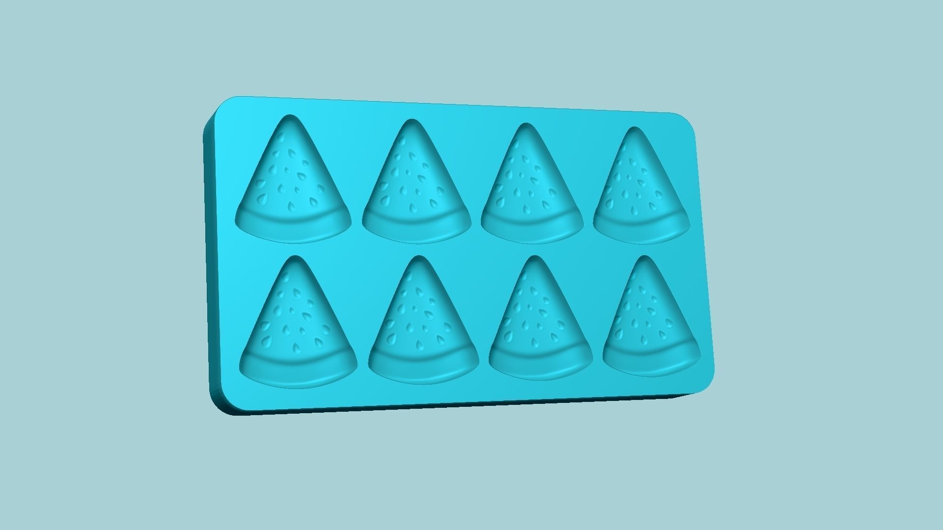 Jelly Candy Molding Watermelon - Gummy Mould 3D print model_6