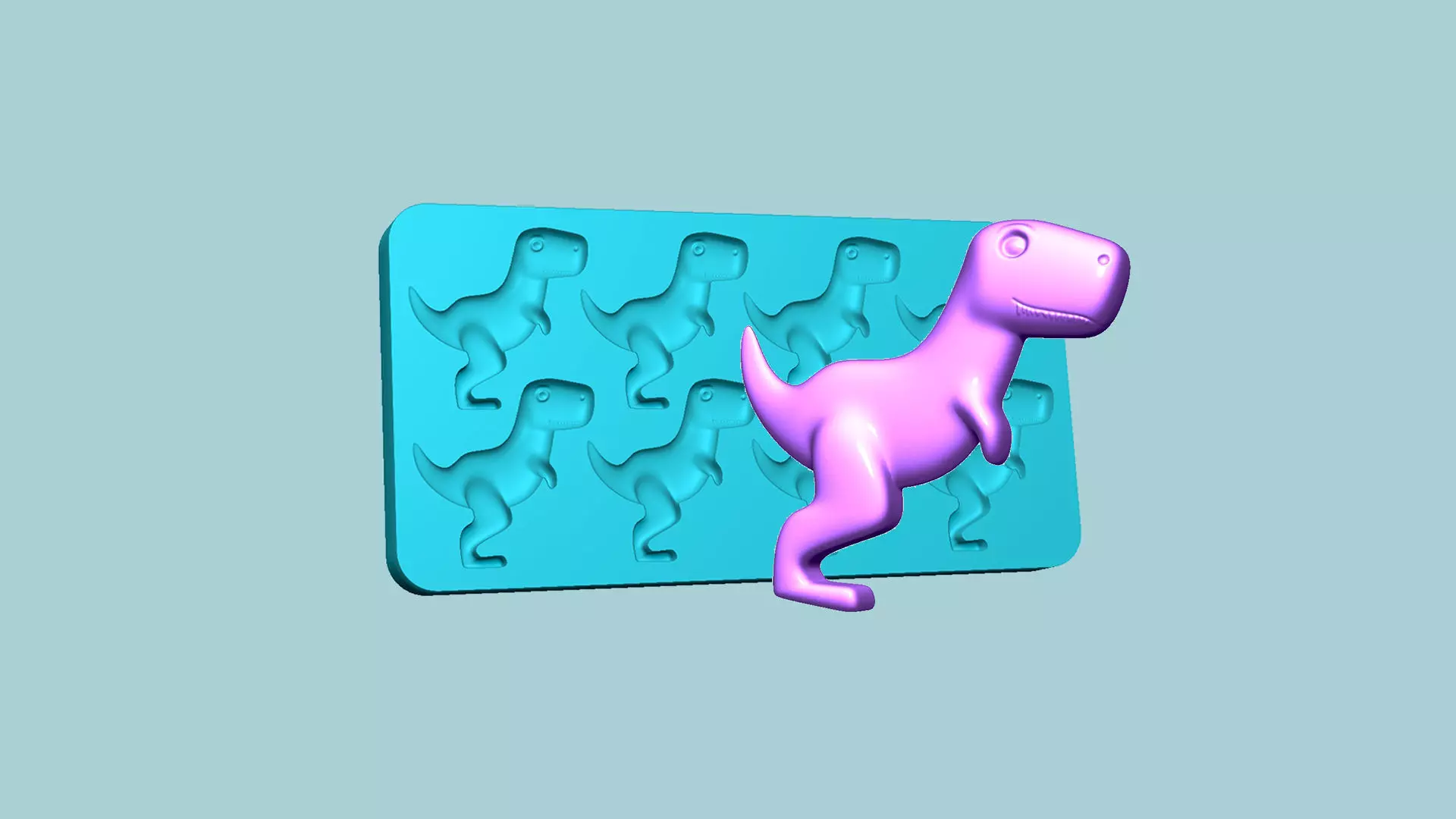 Jelly Candy Molding Tyranosaur Rex - Gummy Mould 3D print model