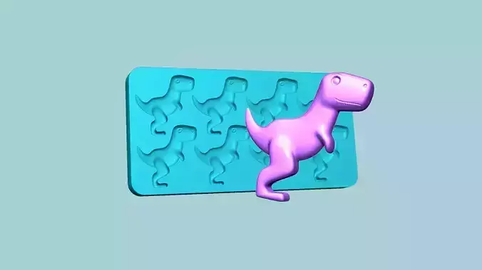 Jelly Candy Molding Tyranosaur Rex - Gummy Mould 3D print model