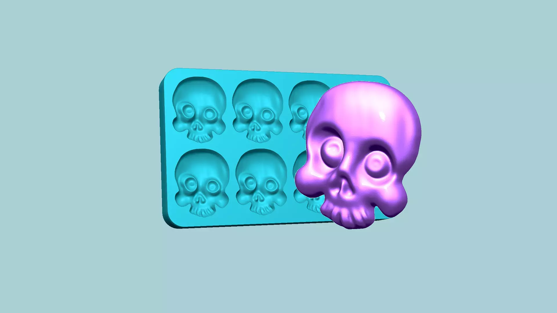 Jelly Candy Molding Skull - Gummy Mould 3D print model