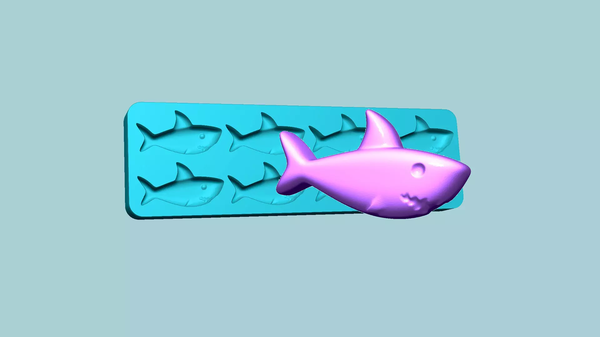 Jelly Candy Molding Shark - Gummy Mould 3D print model