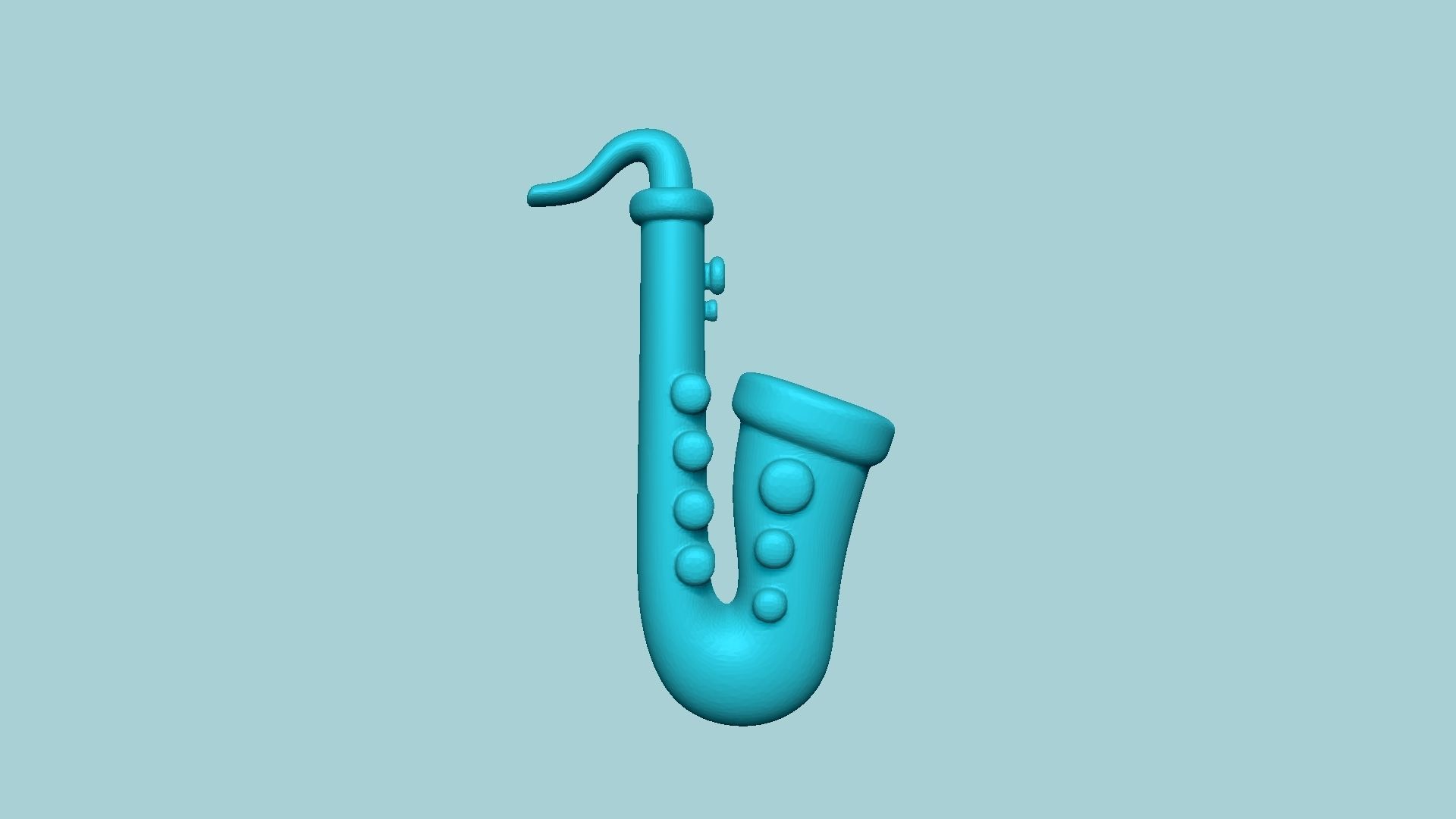 Jelly Candy Molding Saxophone - Gummy Mould 3D print model_2