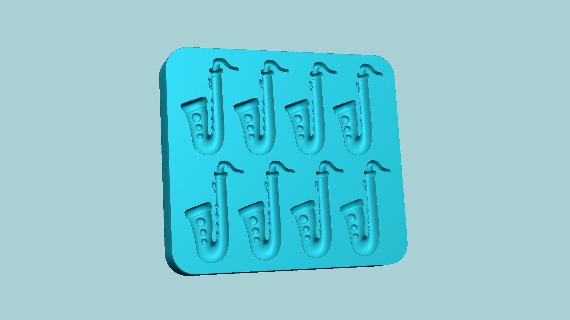 Jelly Candy Molding Saxophone - Gummy Mould 3D print model_6