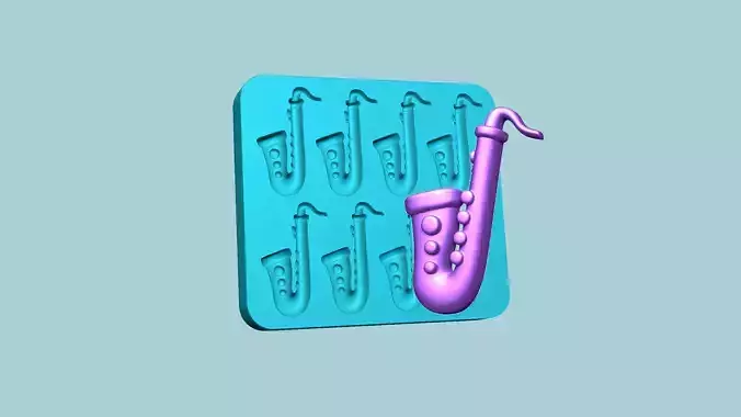 Jelly Candy Molding Saxophone - Gummy Mould 3D print model